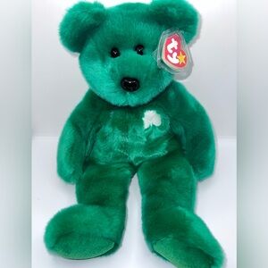 Retired Ty Beanie Babies Buddies Collection Erin Shamrock Green 1998 With Tags